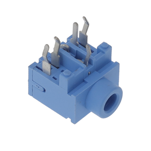 STEREO JACK, ALL PLASTIC, LT BLU