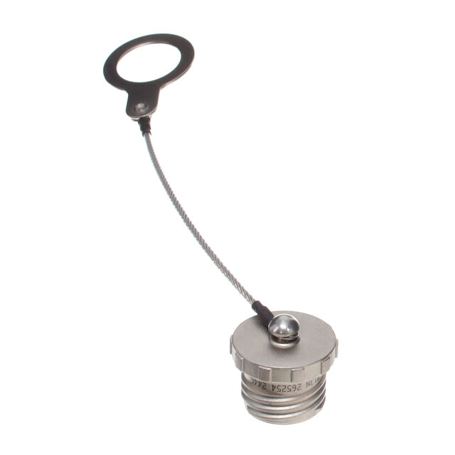 DUST CAP PLUG W/SS ROPE & RING E