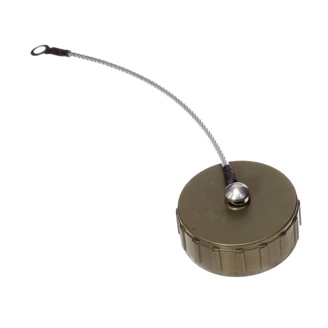 DUST CAP RECPT W/SS ROPE CADMIUM