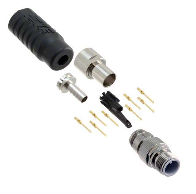 CONN PLUG MALE 8POS GOLD CRIMP