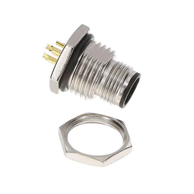 M SERIES, M12, 4A, 05 PINS, RECE