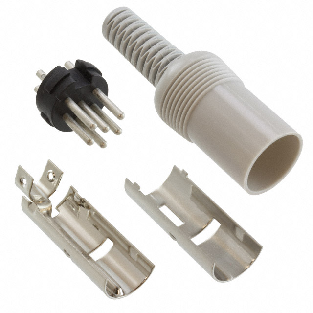 CONN PLUG MALE DIN 6POS SOLDER
