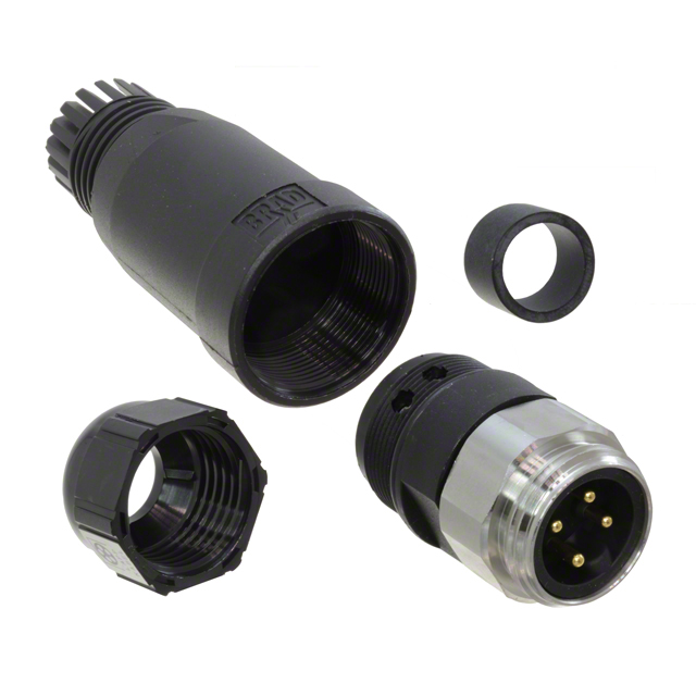CONN RCPT MALE 4POS GOLD SCREW