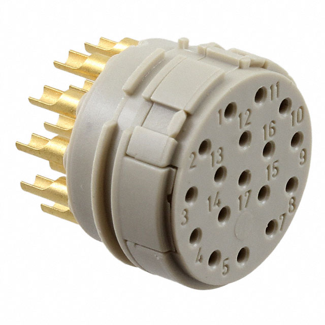 CONN FMALE INSERT 17P SOLDER CUP
