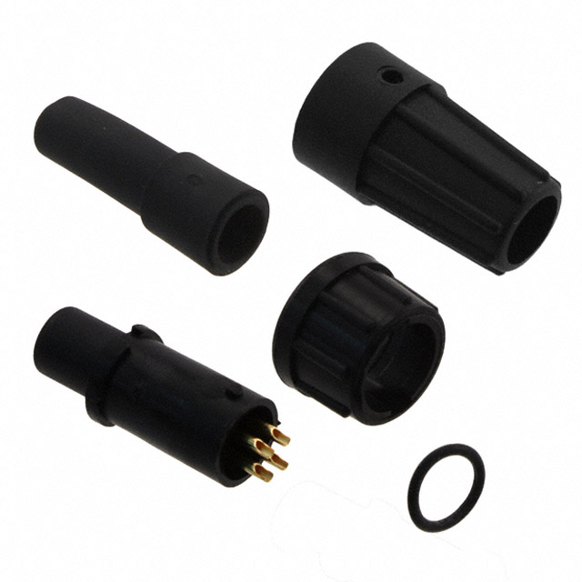 CONN PLUG MALE 4P GOLD SLDR CUP