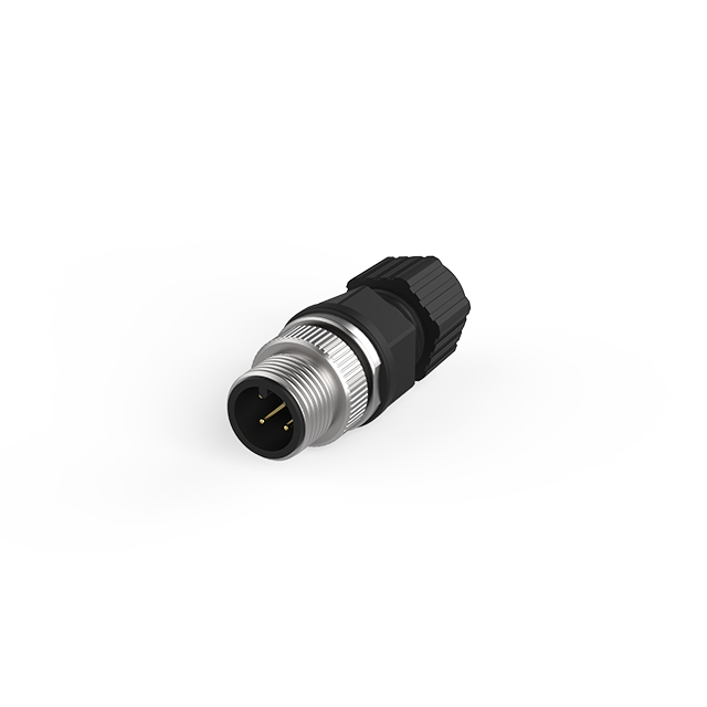 M12 A-CODE PLUG FOR CABLE, 4PIN