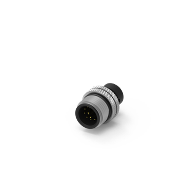 M12 A-CODE PLUG FOR CABLE, 12 PI