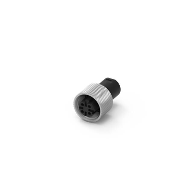 M12 D-CODE PLUG FOR CABLE, 4PIN
