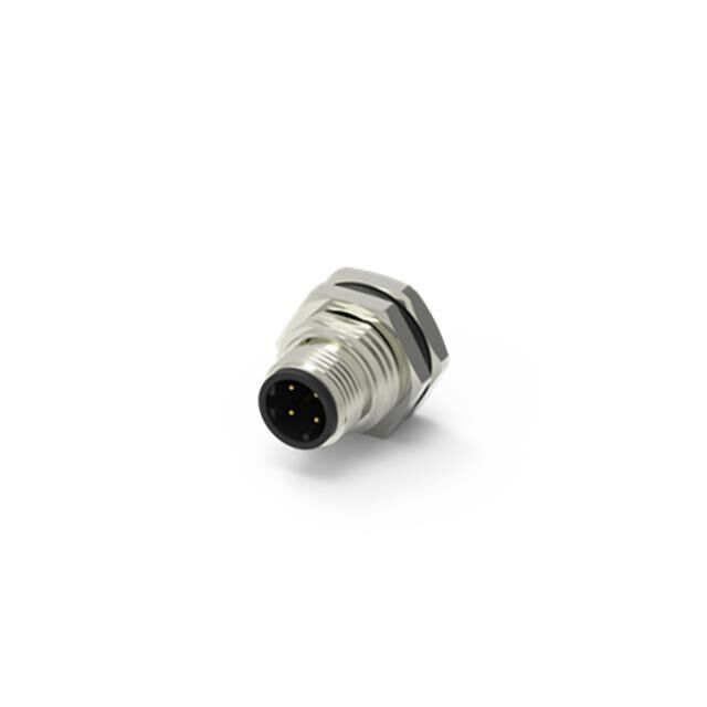 M12 D-CODE RECEPTACLE, 4PIN MALE