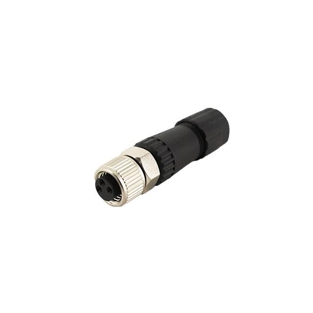 M8 A-CODE PLUG FOR CABLE, 3PIN F