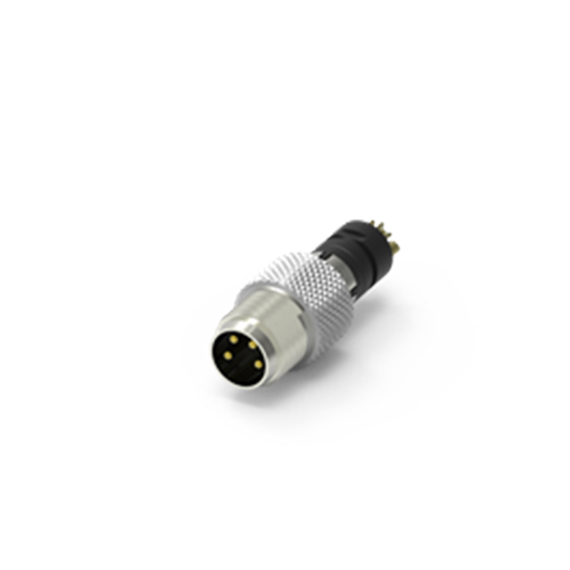 M8 A-CODE PLUG FOR CABLE, 4PIN M