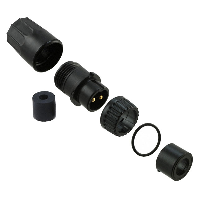 CONN PLUG MALE 2P GOLD SLDR CUP
