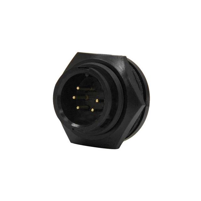 CONN RCPT MALE 5POS GOLD SOLDER