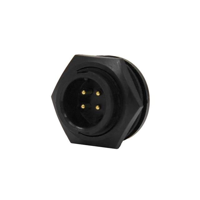 CONN RCPT MALE 4POS GOLD SOLDER