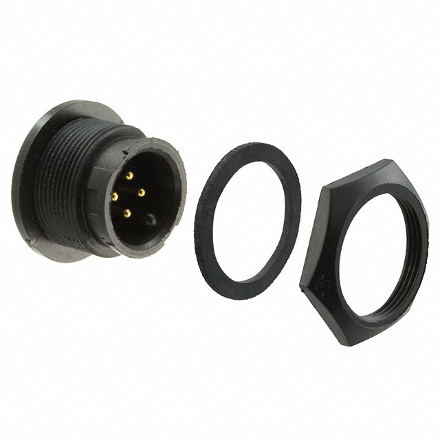 CONN RCPT MALE 4P GOLD SLDR CUP