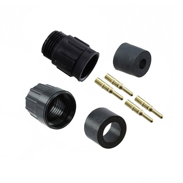 CONN RCPT MALE 4POS GOLD CRIMP