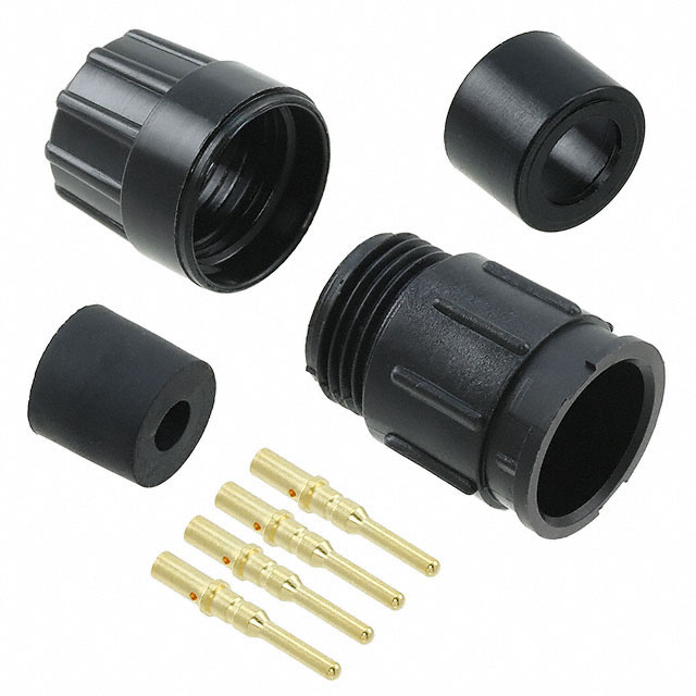 CONN RCPT MALE 4POS GOLD CRIMP