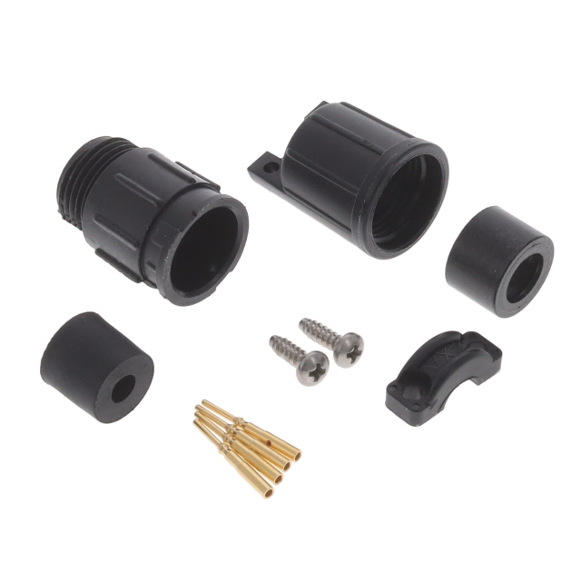 CONN RCPT MALE 4POS GOLD CRIMP