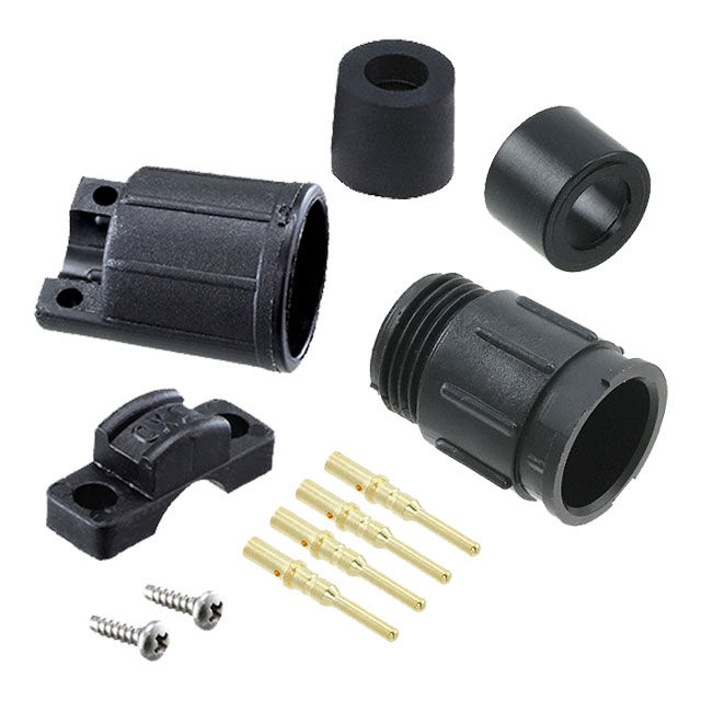 CONN RCPT MALE 4POS GOLD CRIMP