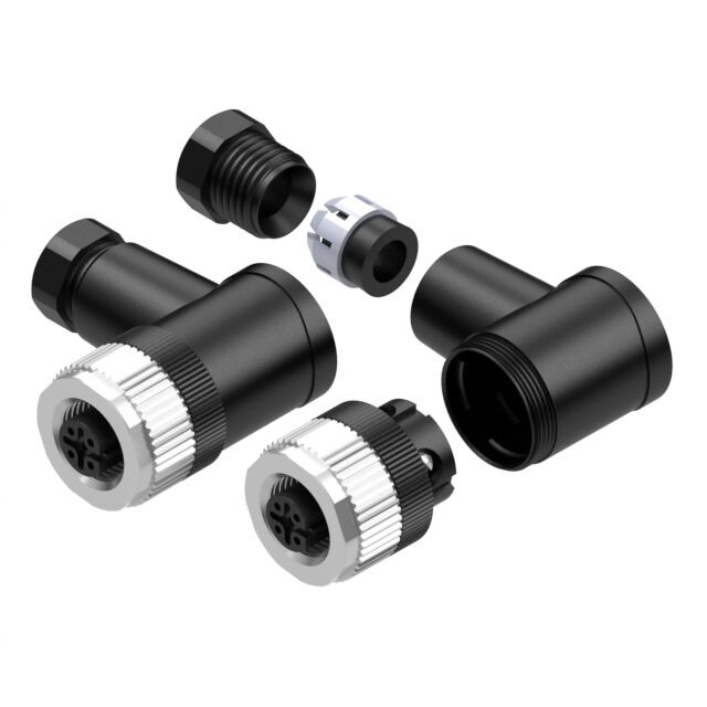 CONN RCPT FMALE M12-4POS SCREW