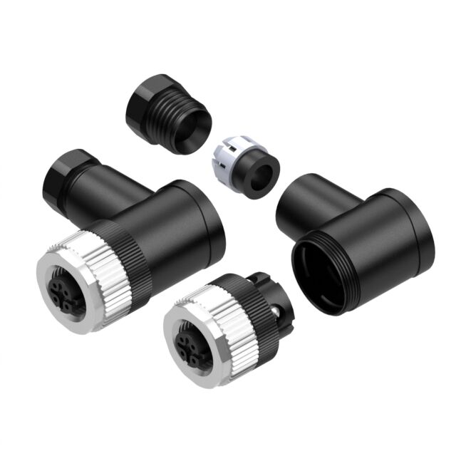 CONN RCPT FMALE M12-4POS SCREW
