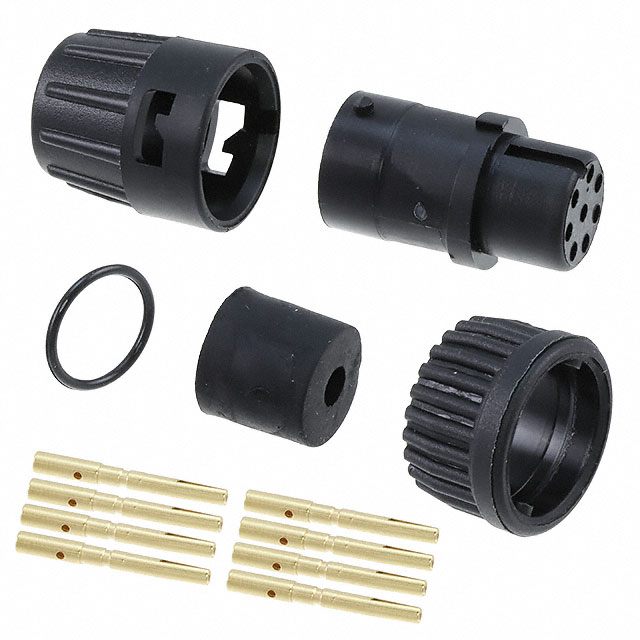 CONN PLUG FMALE 8POS GOLD CRIMP