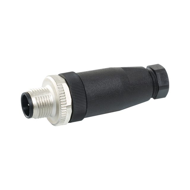 M12 MALE 0 WIREABLE SCREW TERM.,