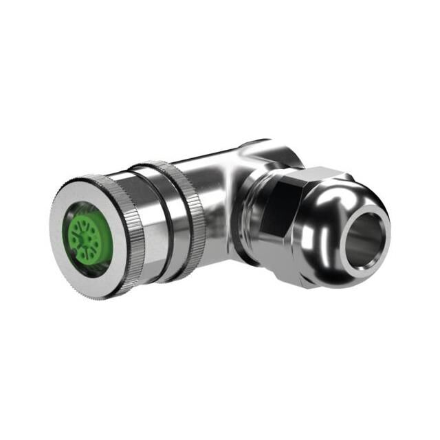 M12 FEMALE 90 A-COD. SCREW TERMI