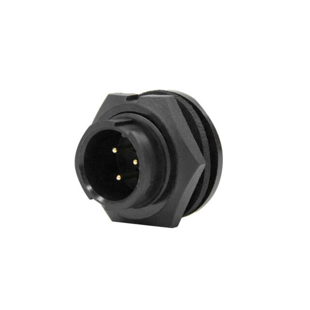 CONN RCPT MALE 3POS GOLD SOLDER