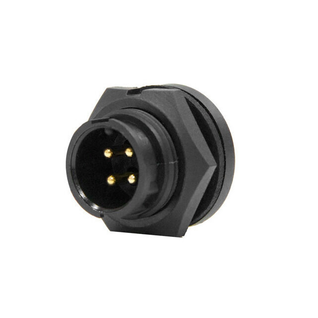 CONN RCPT MALE 4POS GOLD SOLDER