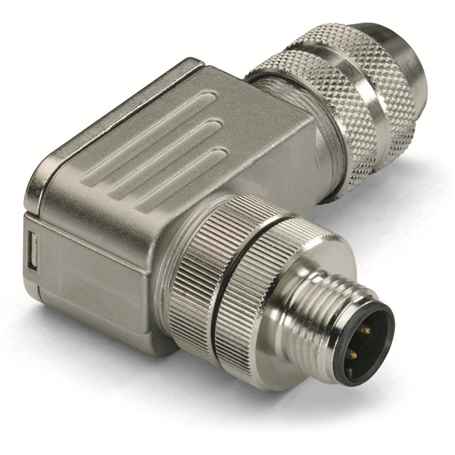 M12 PLUG; D-CODED; ANGLED; CONFI
