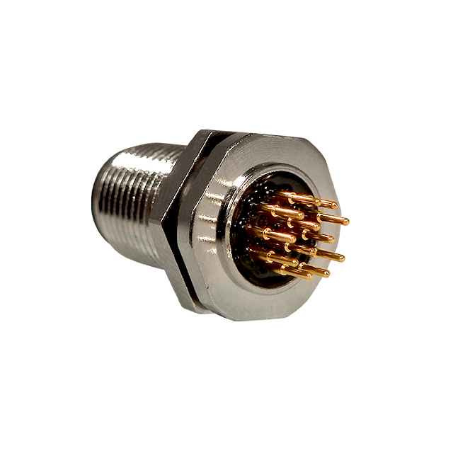 CONN RCPT MALE 12POS GOLD SOLDER