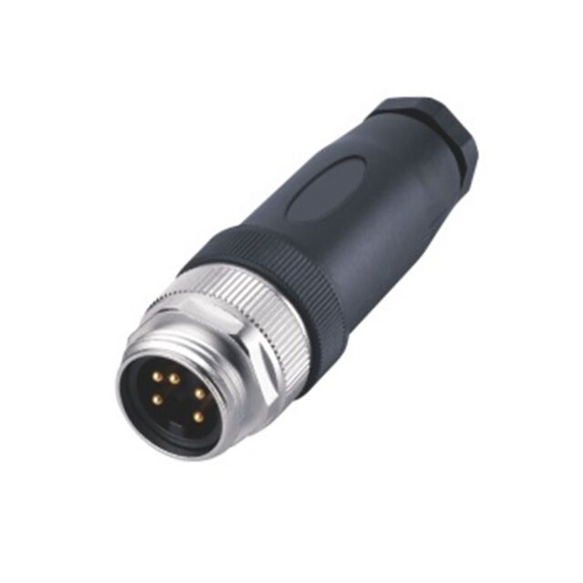 CONN PLUG MALE 5POS GOLD SCREW