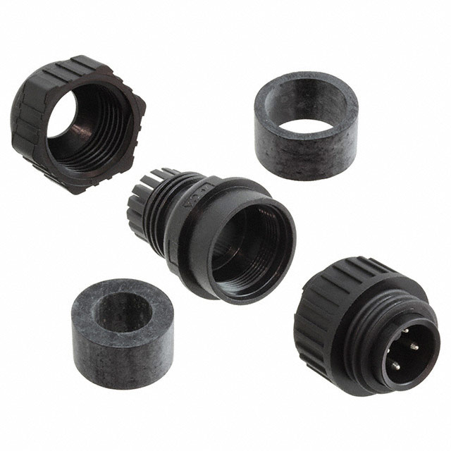 CONN PLUG MALE 4POS SILVER SCREW
