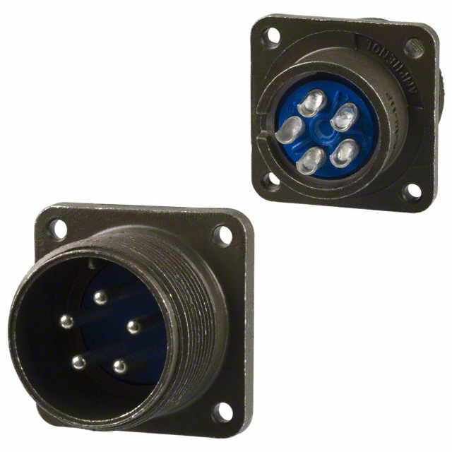 CONN RCPT MALE 5P SILV SLDR CUP