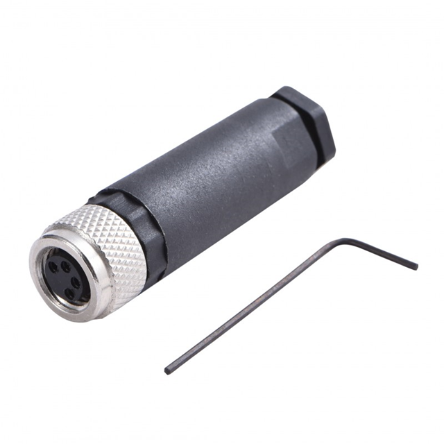 CONN PLUG FMALE 4POS GOLD SCREW