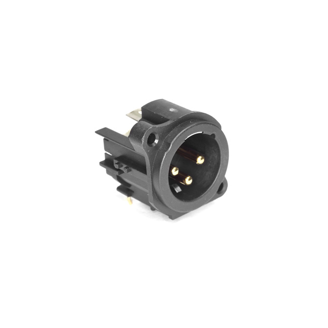 CONN RCPT MALE XLR 3P GOLD SLDR