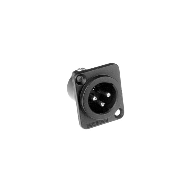 METAL PANEL MOUNT 3 PIN BLACK BU