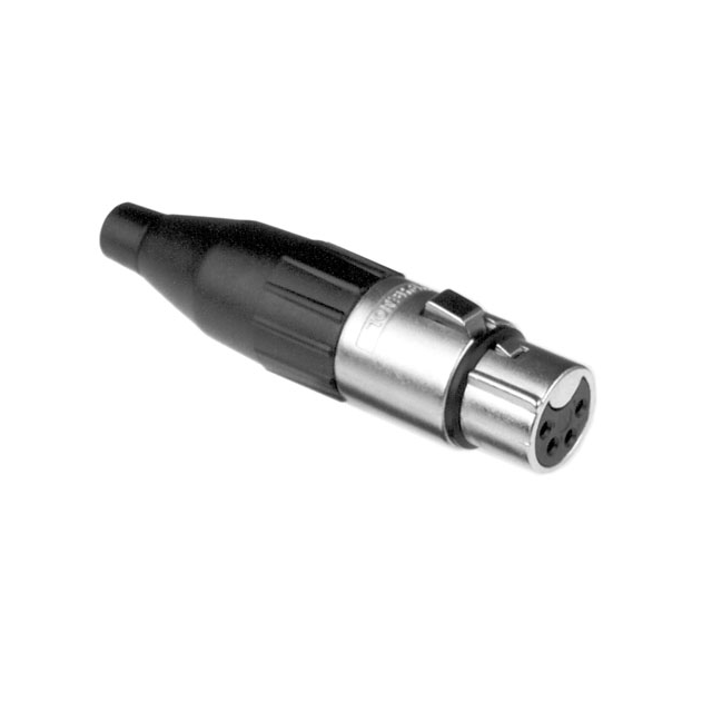 CONN PLUG FMALE XLR 4P SLDR CUP