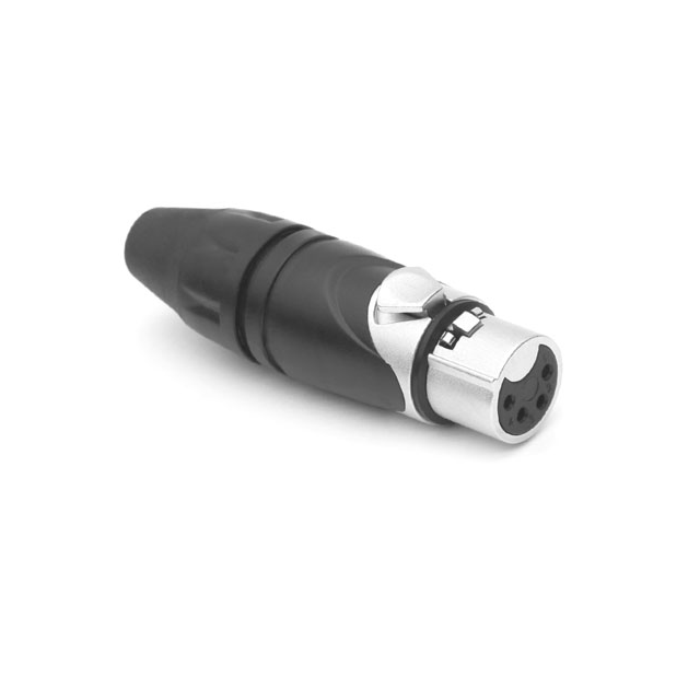 METAL XLR PLUG STR CORD 4 SKT BU