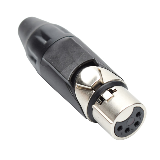 CONN PLUG FMALE XLR 4P SLDR CUP