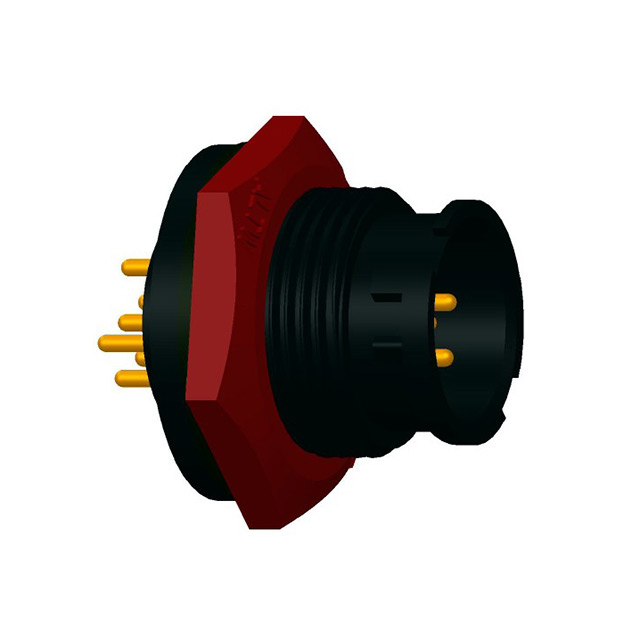 CONN RCPT MALE 6POS GOLD SOLDER