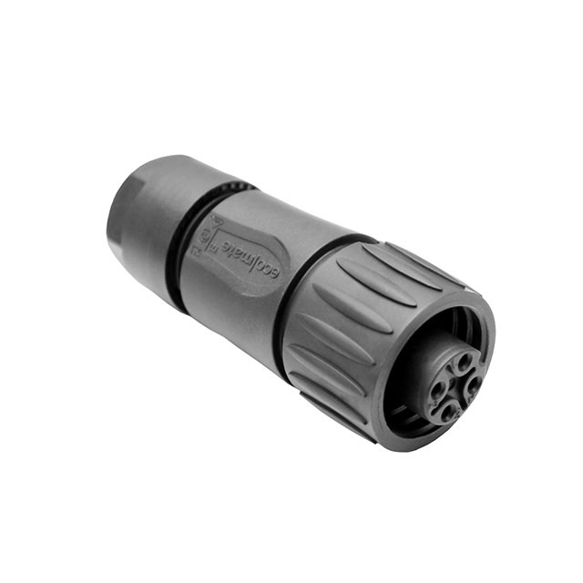 CONN PLUG FMALE 4P SILVER SCREW