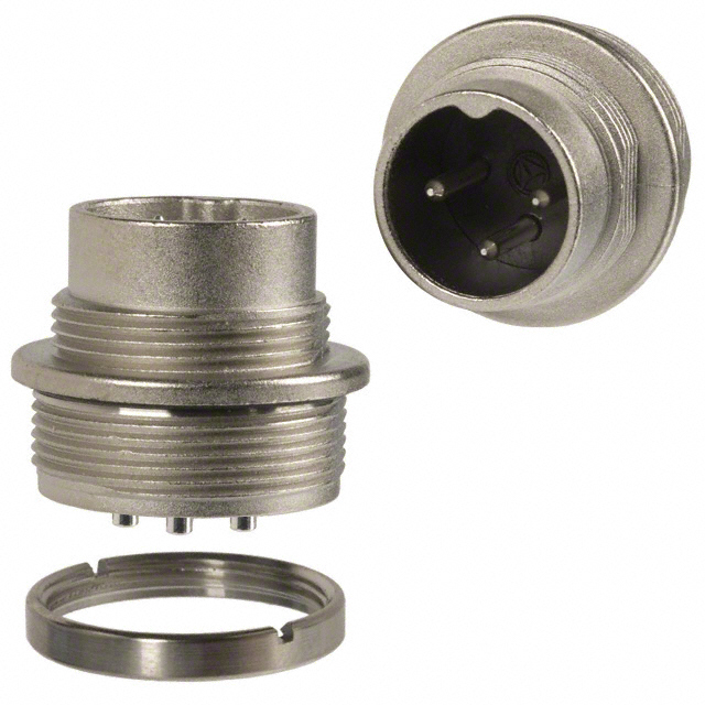 CONN RCPT MALE 3POS SILVER SLDR
