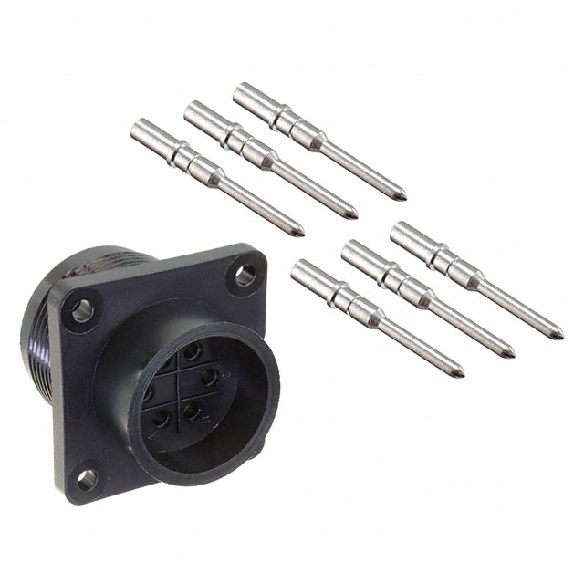CONN RCPT MALE 6POS SILVER CRIMP