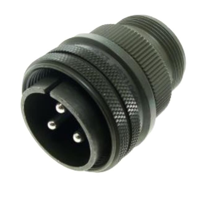 CONN PLUG MALE 3POS GOLD CRIMP