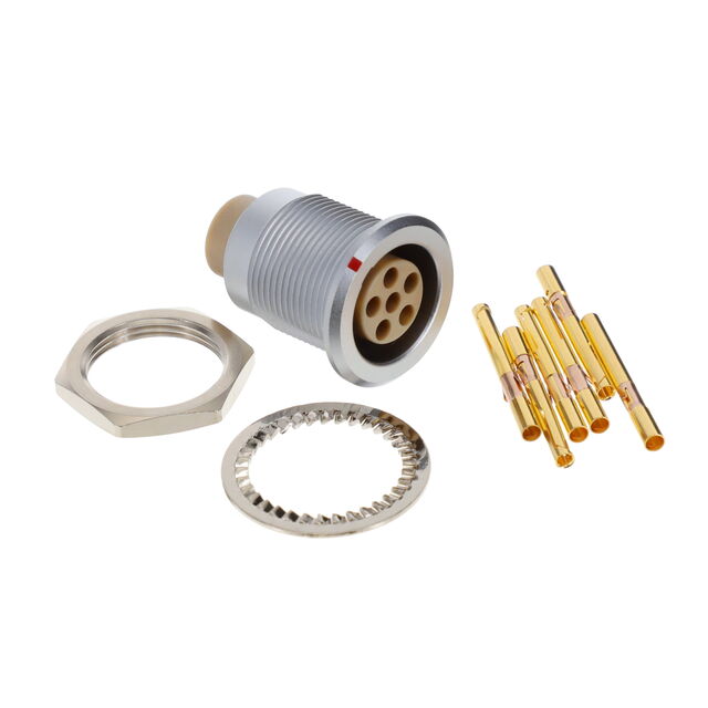 CONN RCPT FMALE 6POS GOLD CRIMP