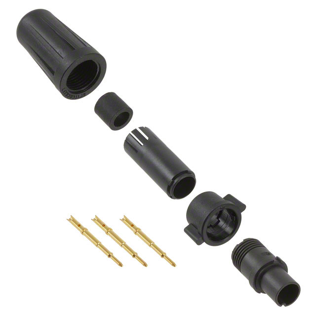 CONN PLUG MALE 3POS GOLD CRIMP