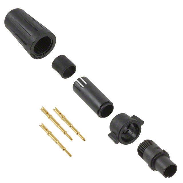 CONN PLUG MALE 3POS GOLD CRIMP