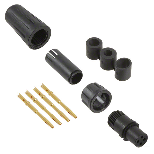 CONN PLUG FMALE 4POS GOLD CRIMP
